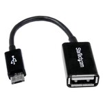 Startech StarTech 5in Micro USB Male to USB A Female On-The-GO Host Cable Adapter