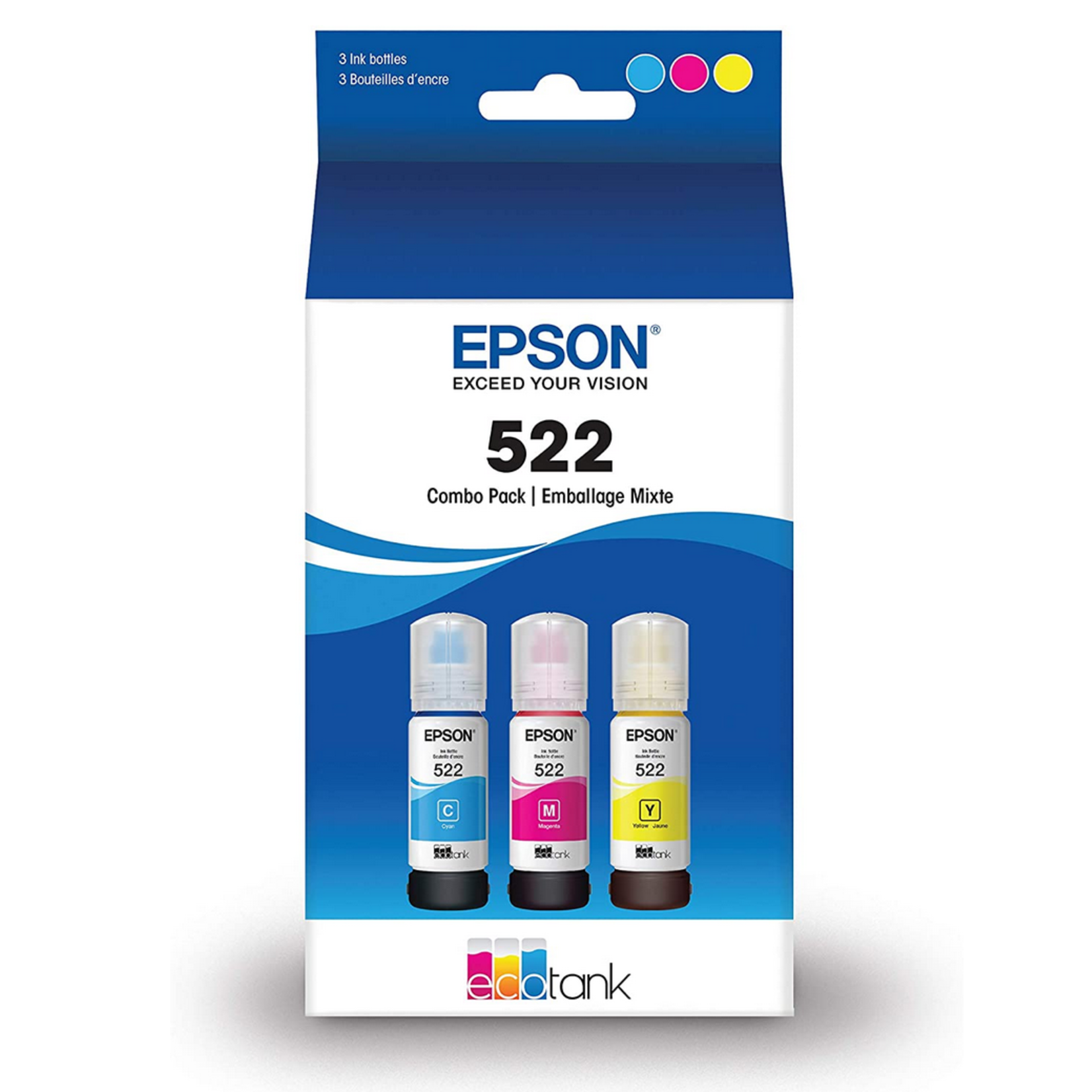 Epson INKJET Epson T522 Ink Tri Colour Combo Ink Bottle