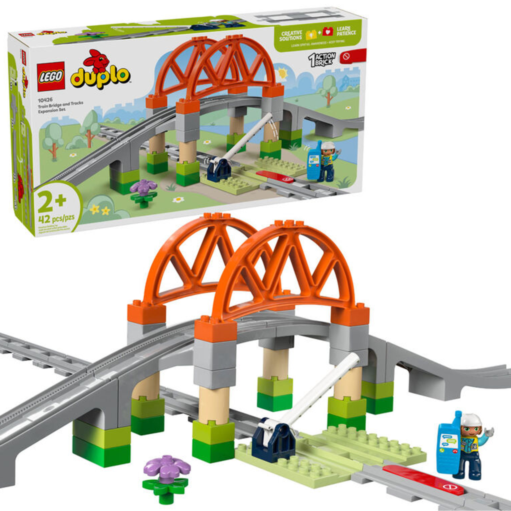 LEGO DUPLO 10426 Train Bridge and Tracks Expansion Set