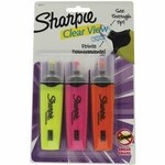 Sharpie HIGHLIGHTER-SHARPIE CLEAR VIEW, ASSORTED 3/PACK