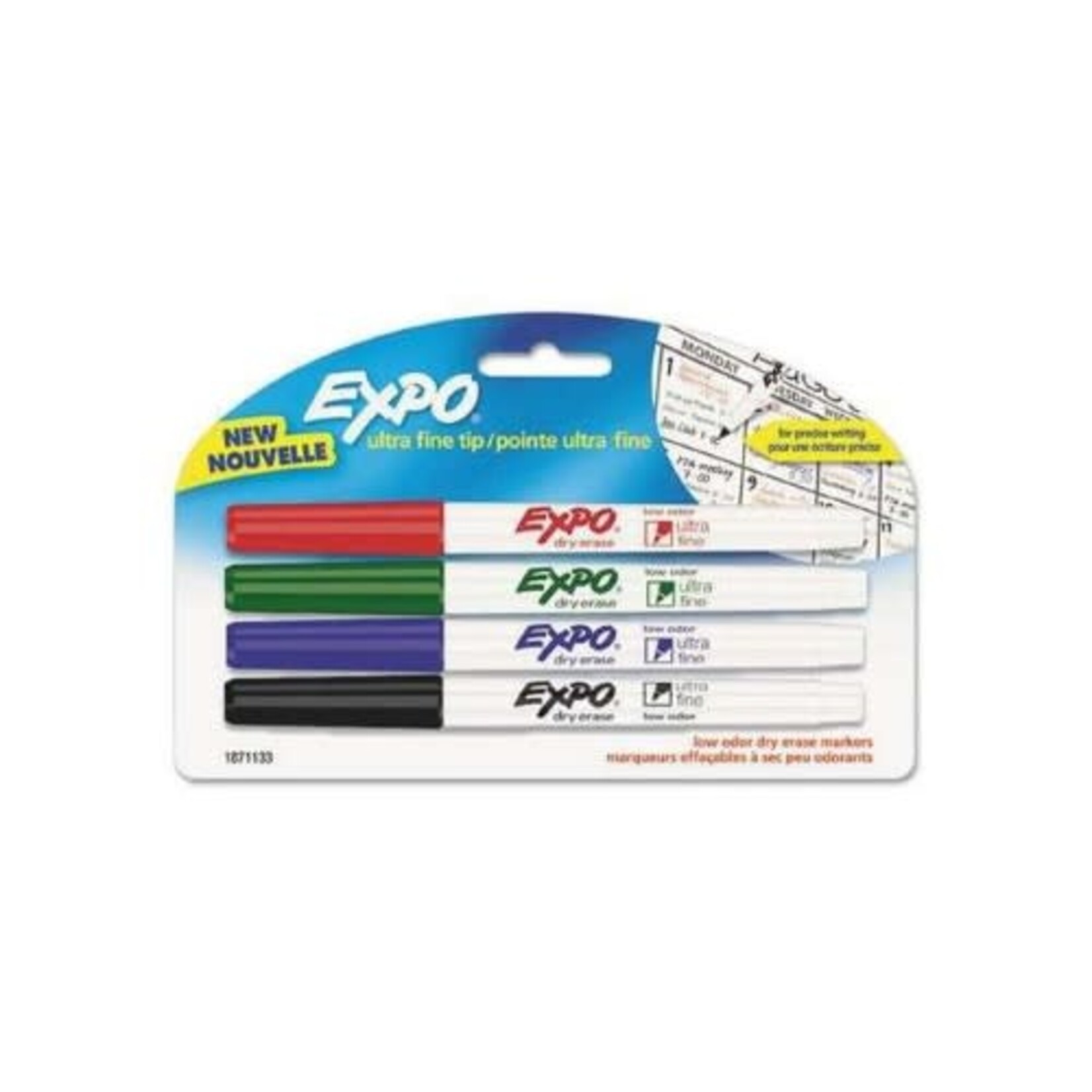 Expo MARKER SET-DRY ERASE EXPO LOW ODOUR ULTRA FINE 4-COLOUR