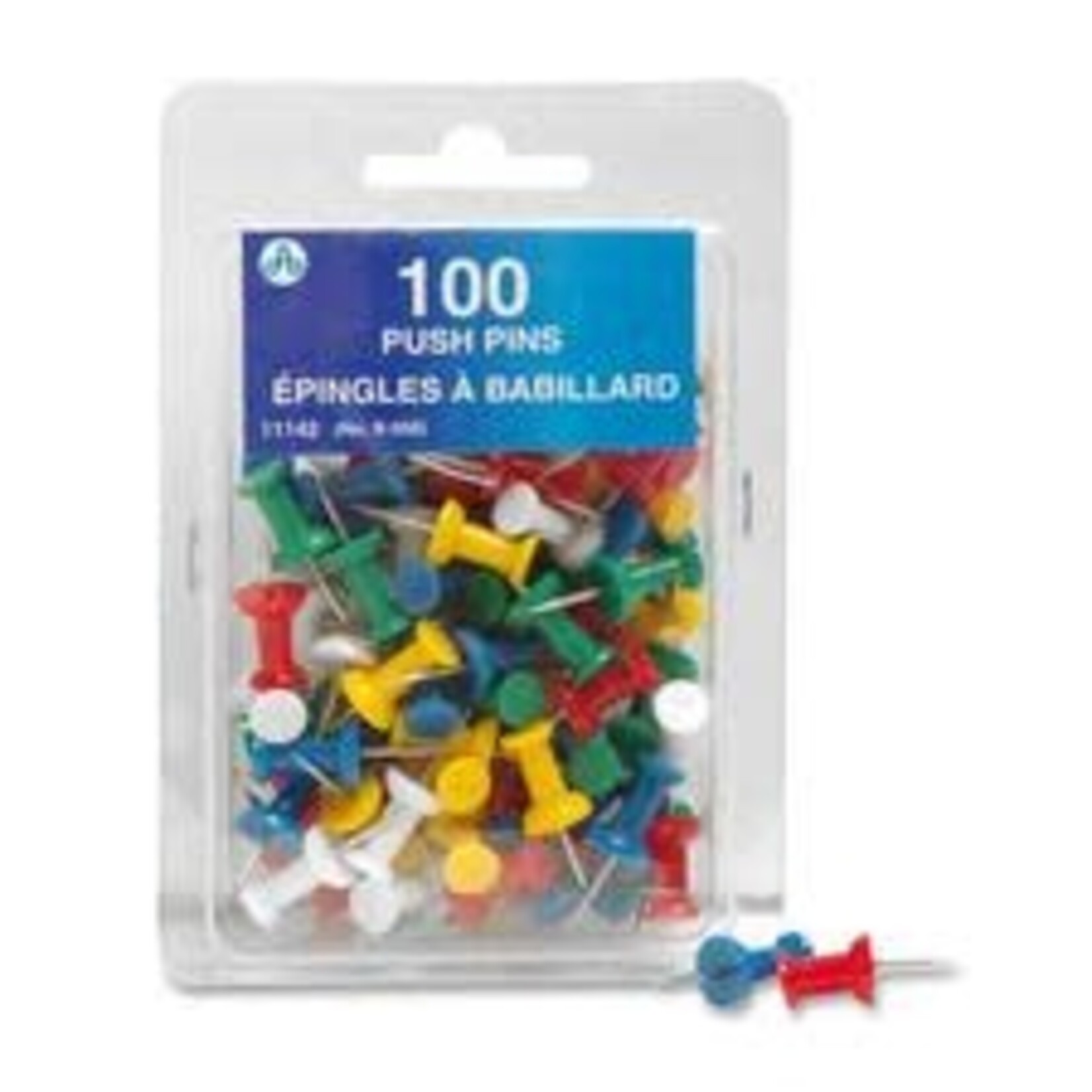 Acme United Acme Push Pins Multi Colour 100/pack