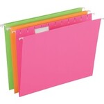 Pendaflex FOLDER-HANGING, PENDAFLEX , LETTER, GLOW, ASSORTED 12/PACK
