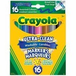 Crayola MARKER SET-CRAYOLA WASHABLE, CONICAL, 16 COLOURS