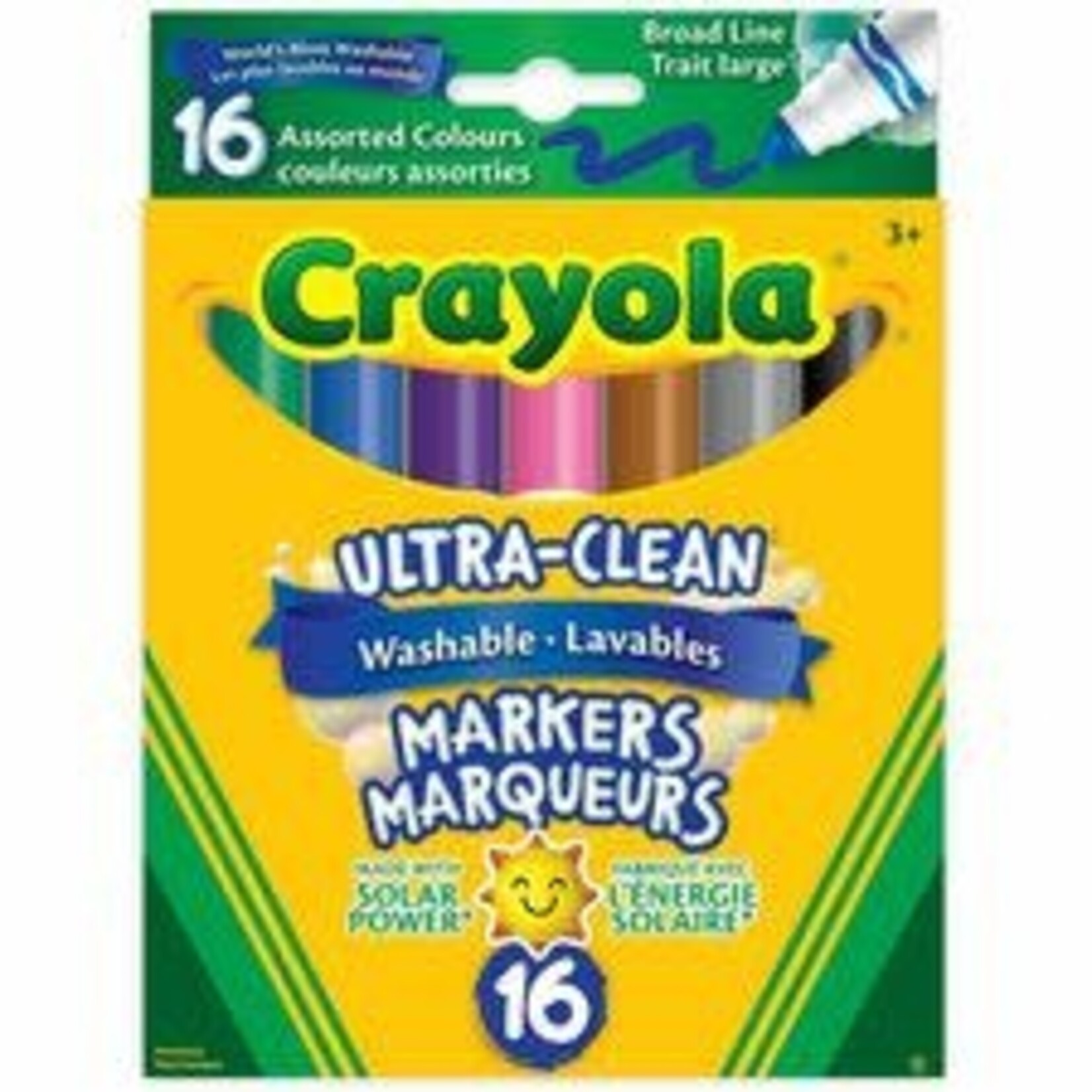 Crayola MARKER SET-CRAYOLA WASHABLE, CONICAL, 16 COLOURS