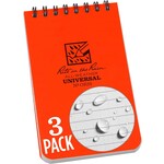Rite in the Rain Rite in the Rain Weatherproof Top Spiral Notebook, 3" x 5", Orange Cover, Universal Pattern, (No. OR35-3X)