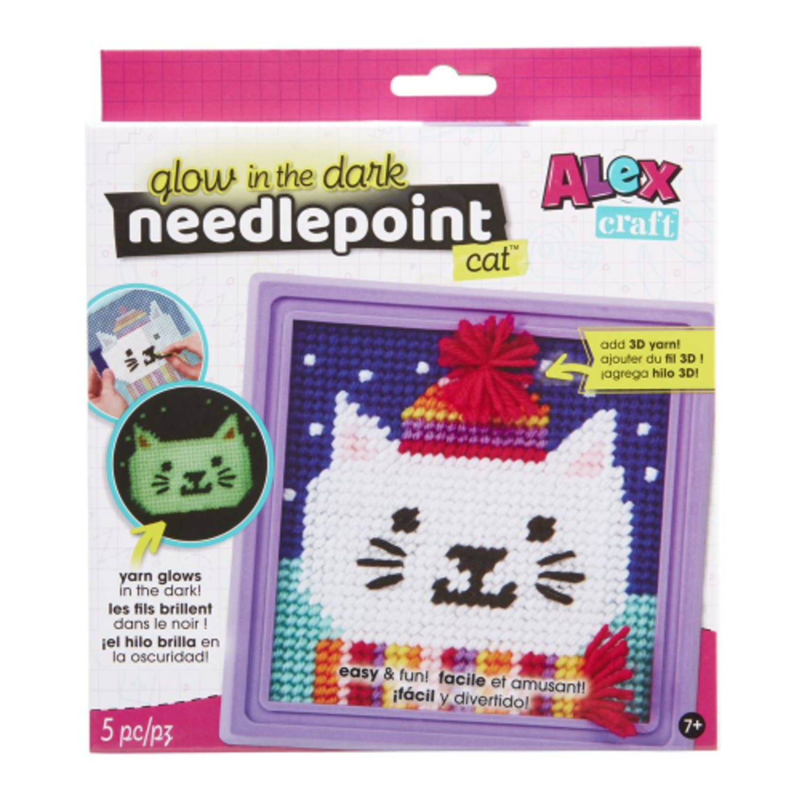 Alex Craft - Glow-in-the-Dark Needlepoint - Cat