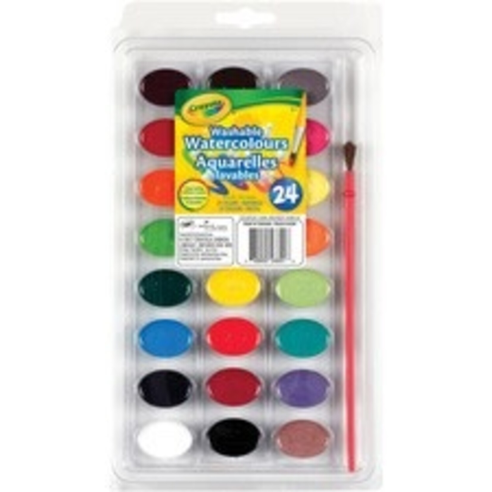 Crayola PAINT SET-WATERCOLOUR 24, OVAL PAN COLOURS WITH BRUSH