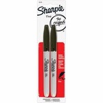 Sharpie MARKER-PERMANENT, SHARPIE FINE, BLACK 2/PACK