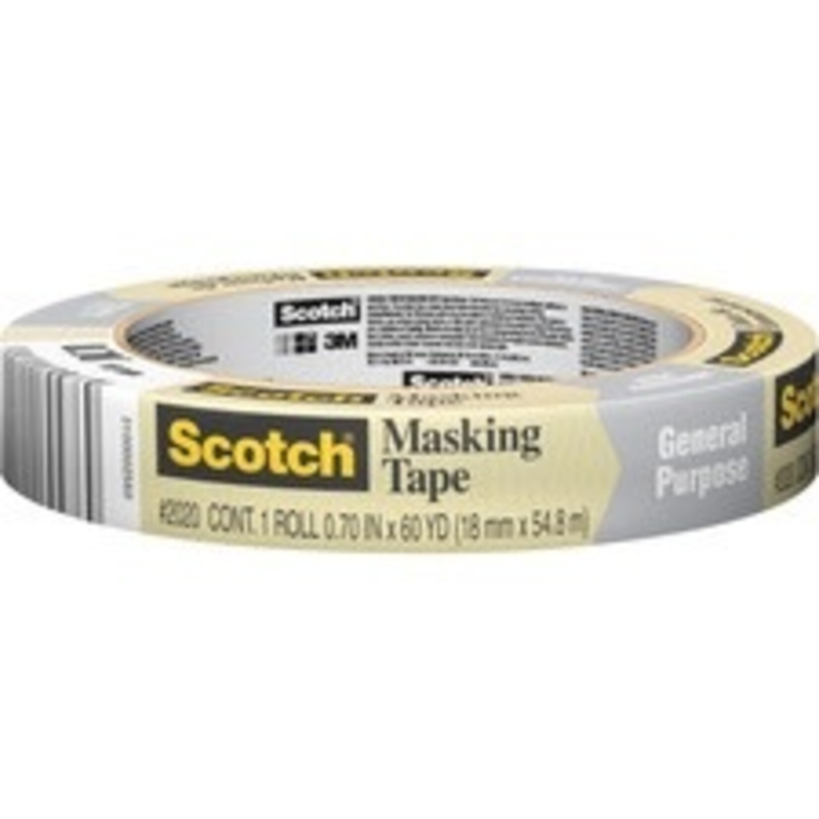 3M TAPE-MASKING, GENERAL PURPOSE 18MMX55M