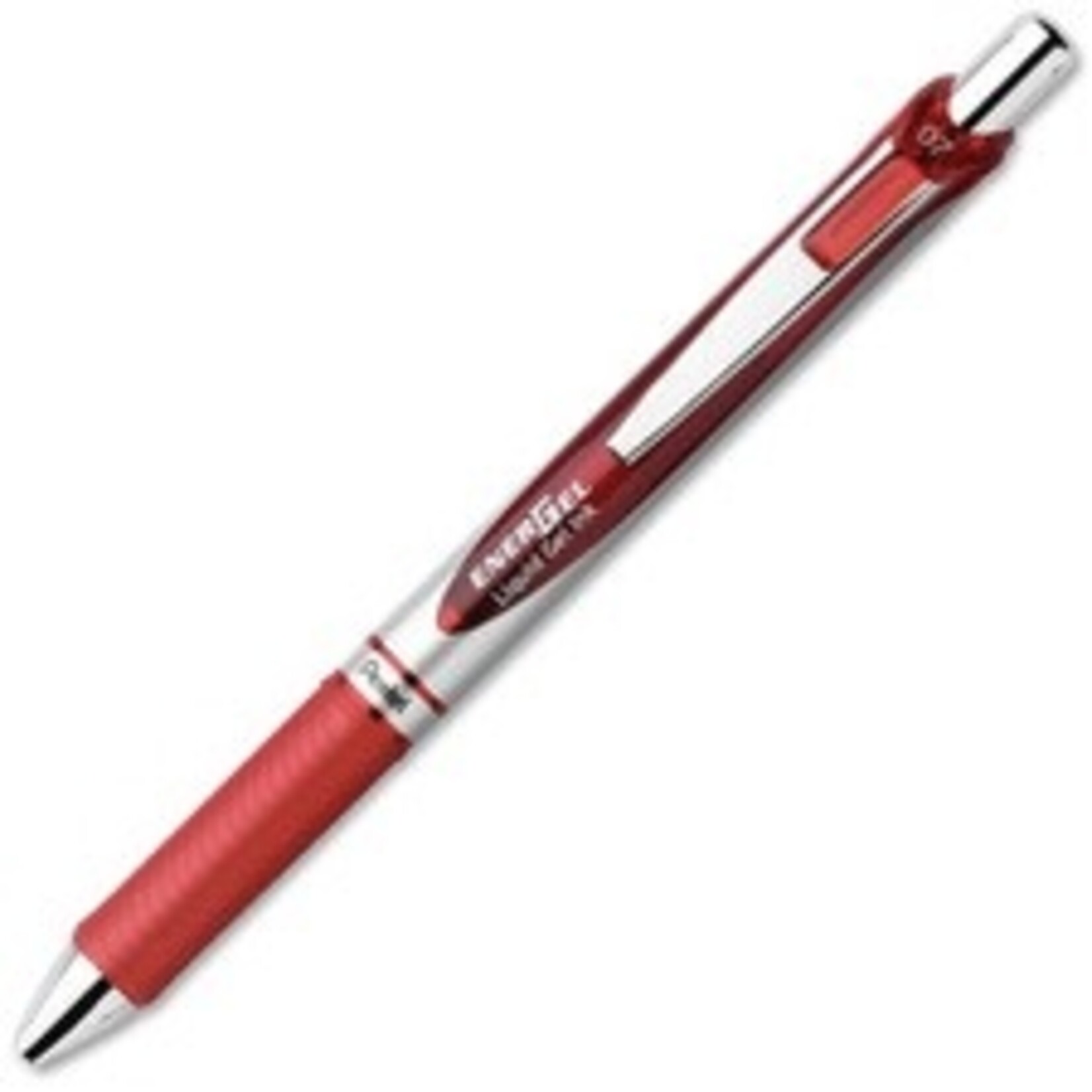 Pentel PEN-RETRACTABLE, ENERGEL GEL ROLLER, 0.7MM RED