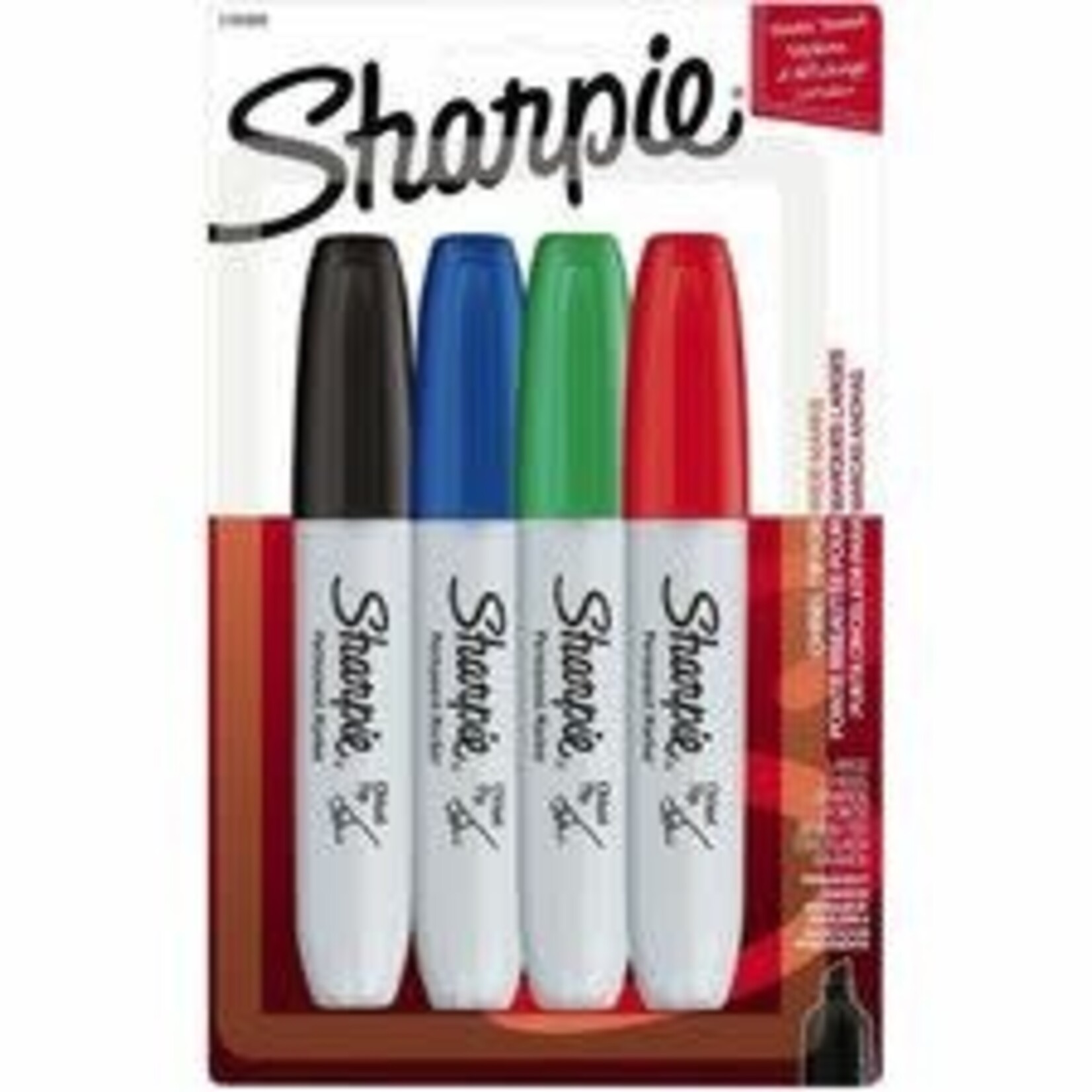 Sharpie MARKER SET-PERMANENT, SHARPIE CHISEL, 4 COLOURS