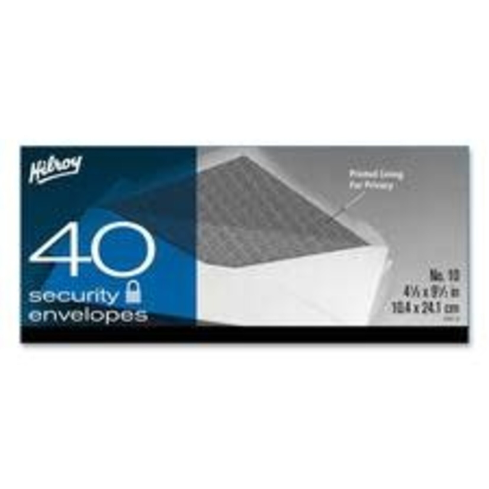 Hilroy ENVELOPE-#10 WHITE, SECURITY 40/BOX