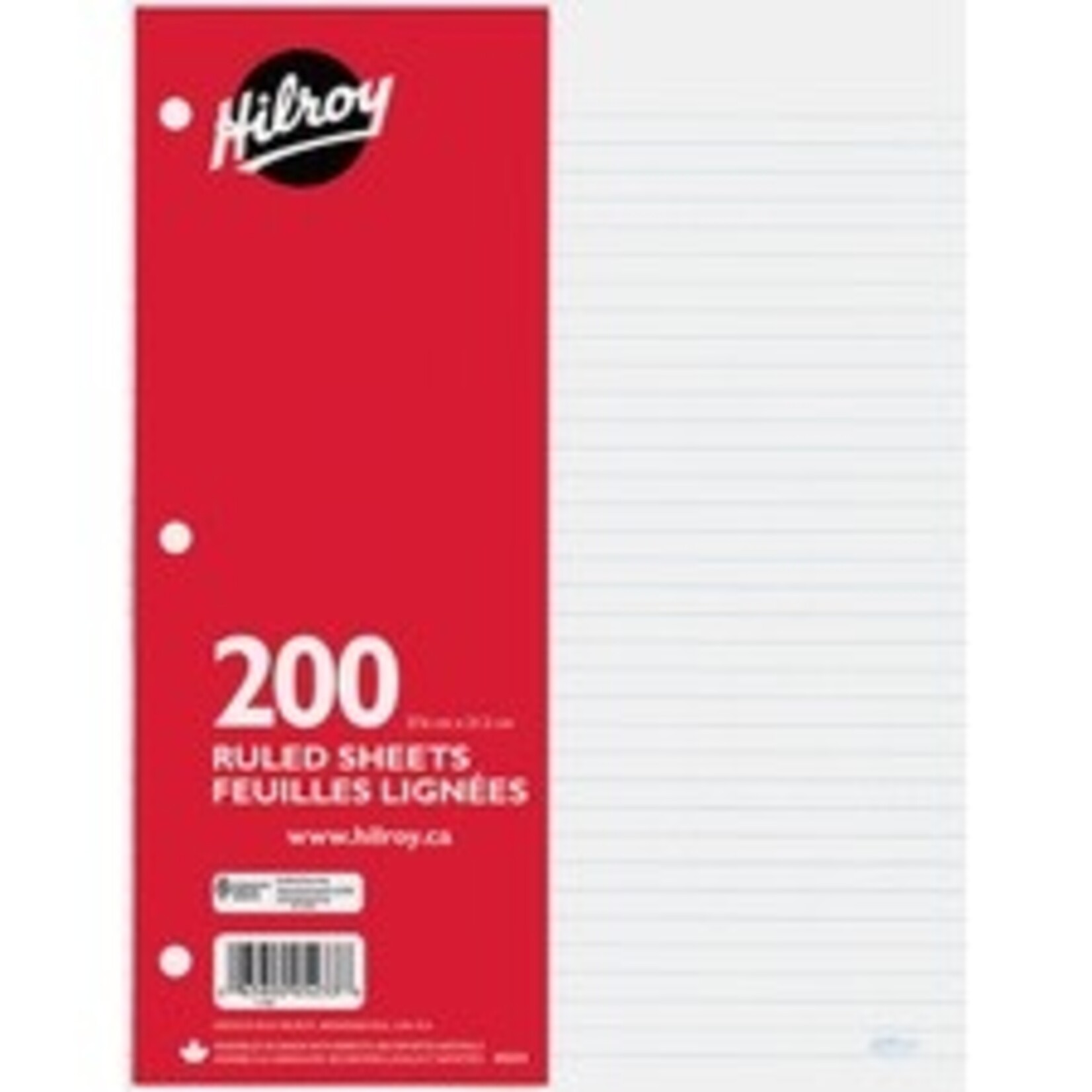 Hilroy BINDER PAPER-200 SHEET RULED WITH MARGIN
