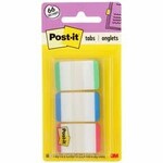 Post-it INDEX TABS-POST IT 1X1.5'' 22 EACH OF GREEN, BLUE, & RED LINE