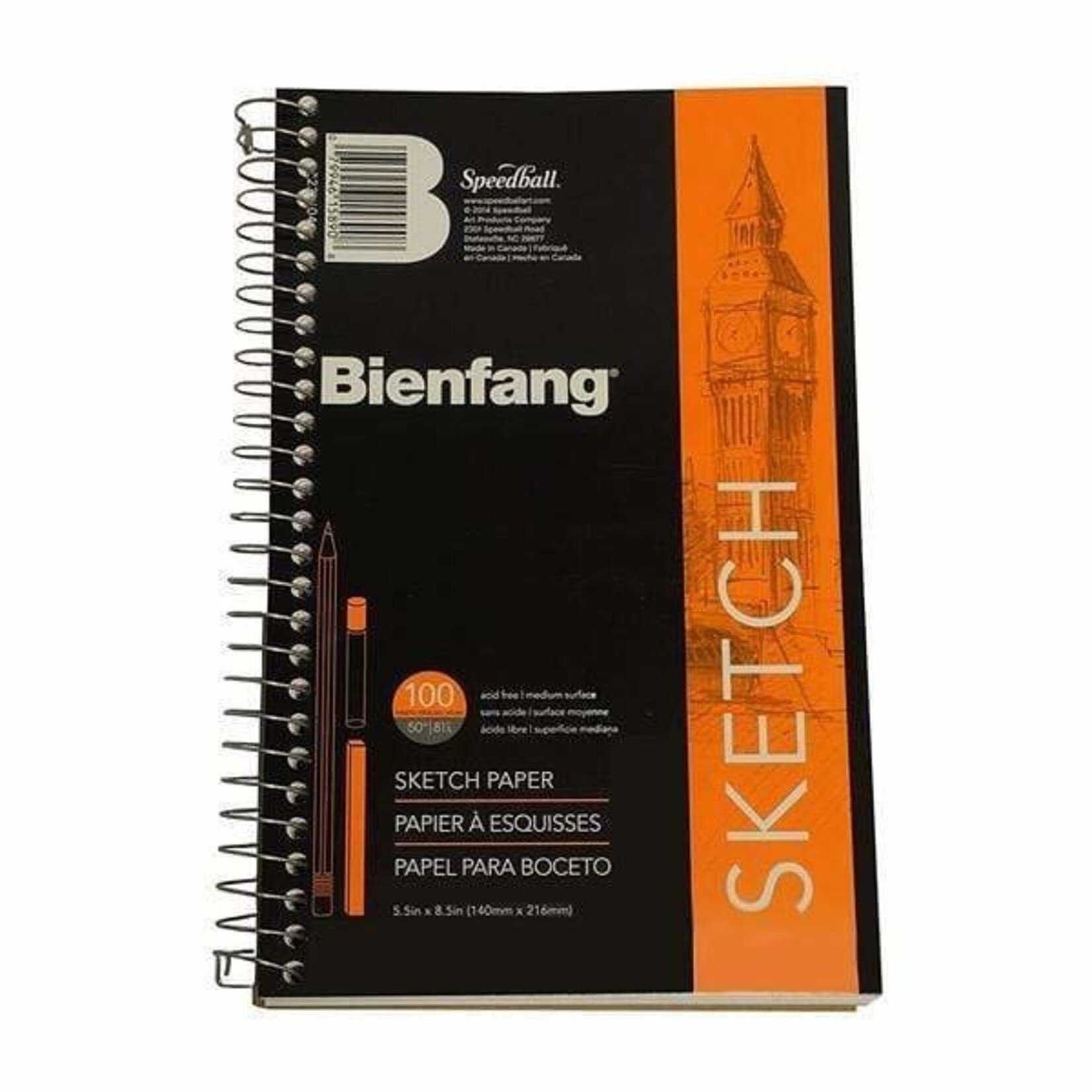 Bienfang SKETCH BOOK-5.5X 8.5, BIENFANG #601, 100 SHT