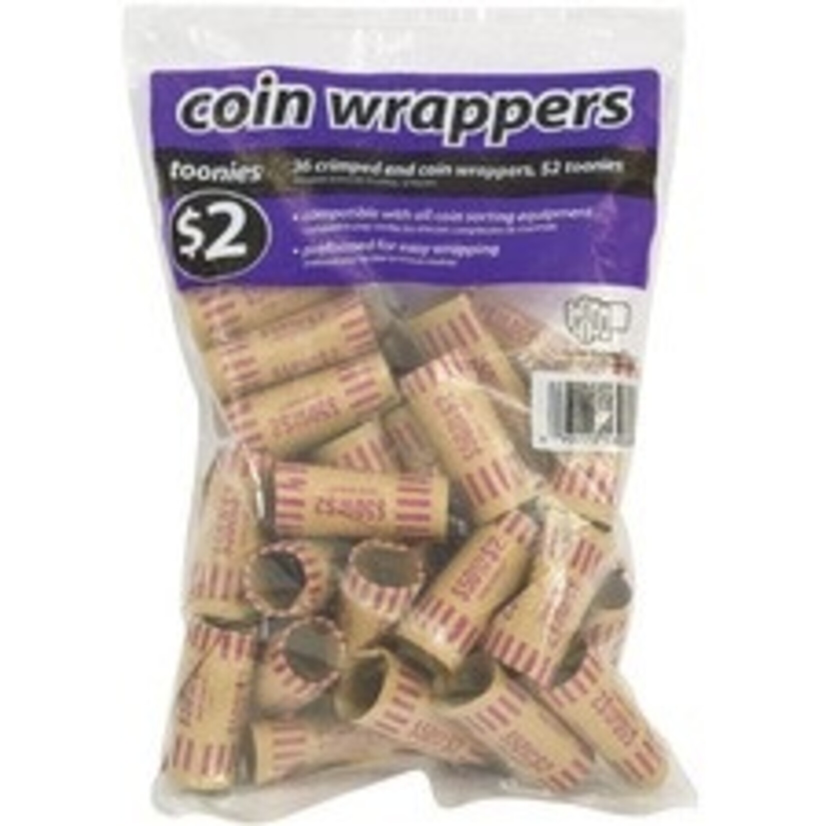 Merangue COIN WRAPPERS-PAPER PREFORMED TOONIE, 36/PACK