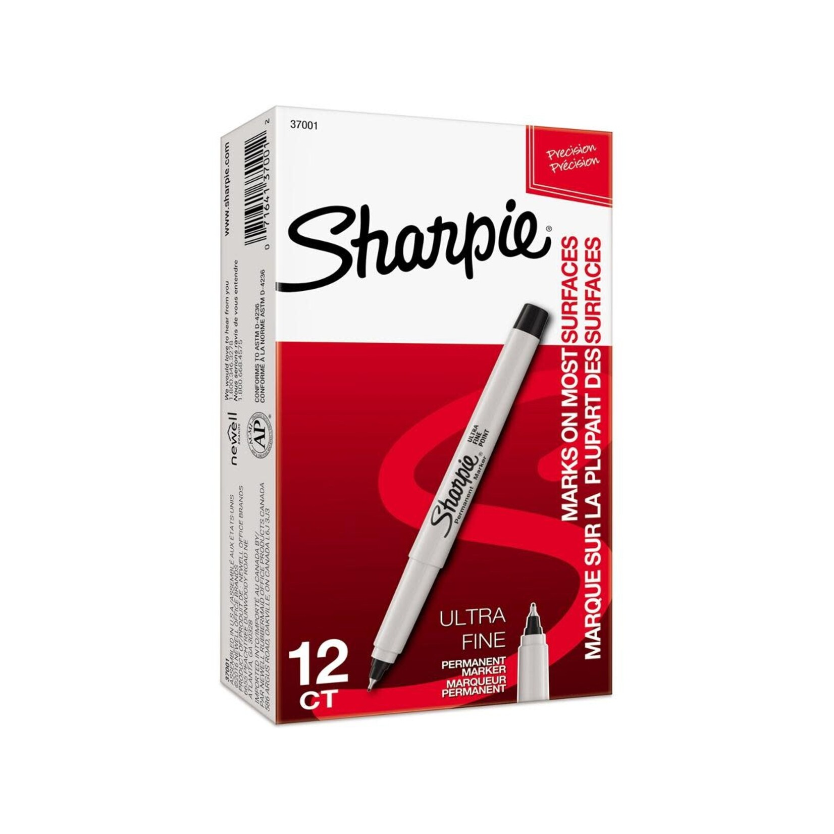 Sharpie Sharpie Precision Permanent Markers - Ultra Fine Point 12/Box