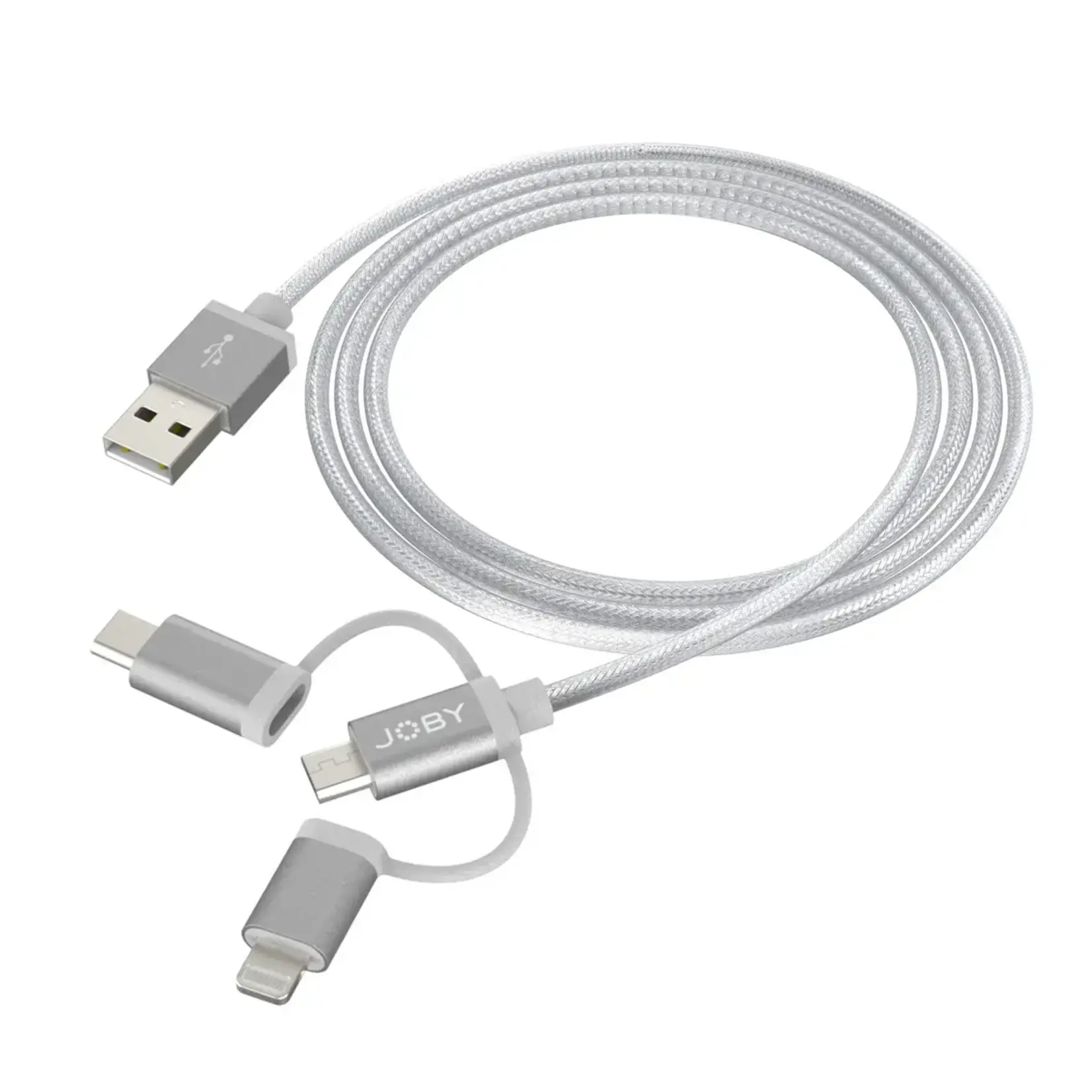 JOBY Joby Charge and Sync Cable 3-in-1 - Space Grey - 1.2m/4ft