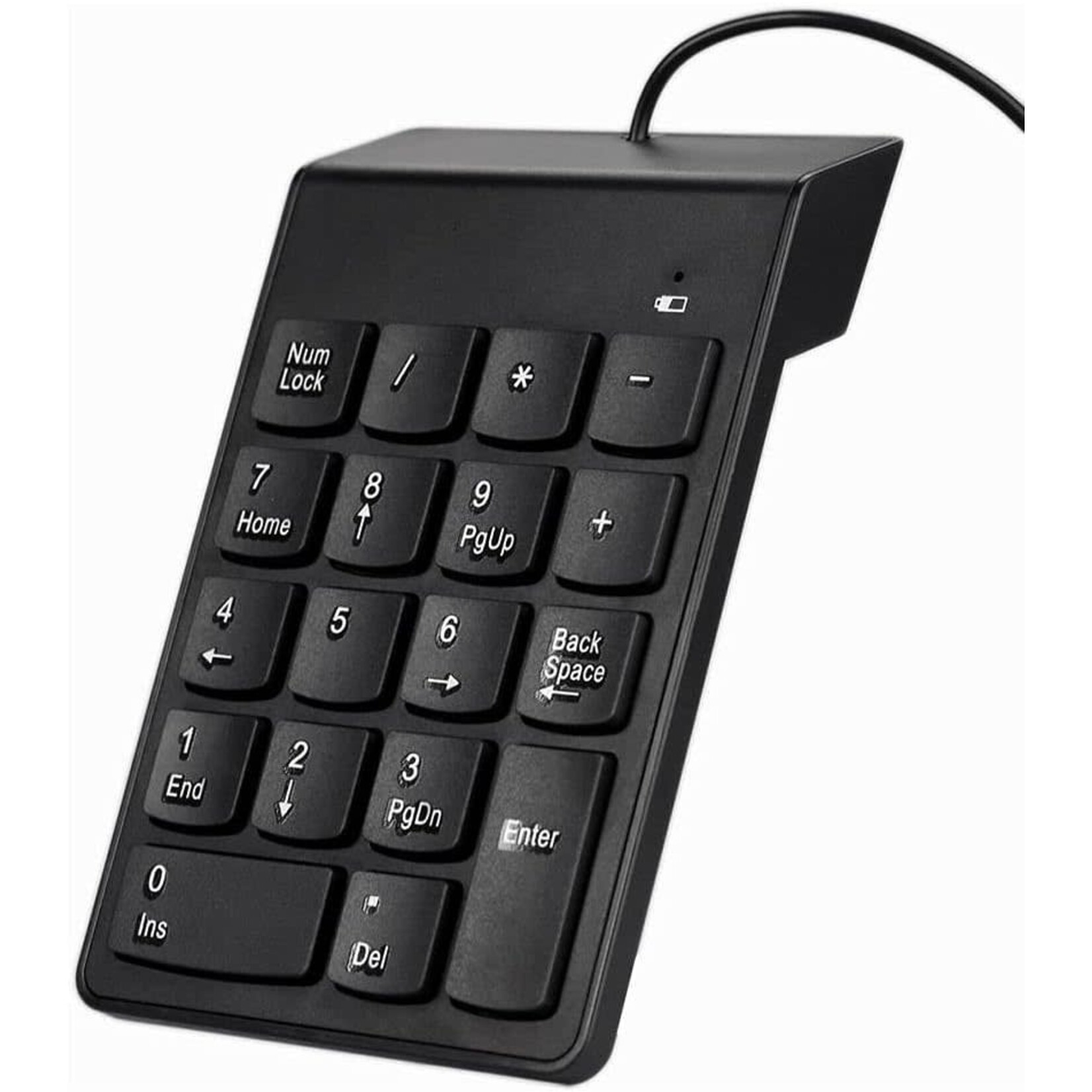 USB Numeric Keypad Number Keyboard Pad Wired Plam Size 18 Keys Black - axGear