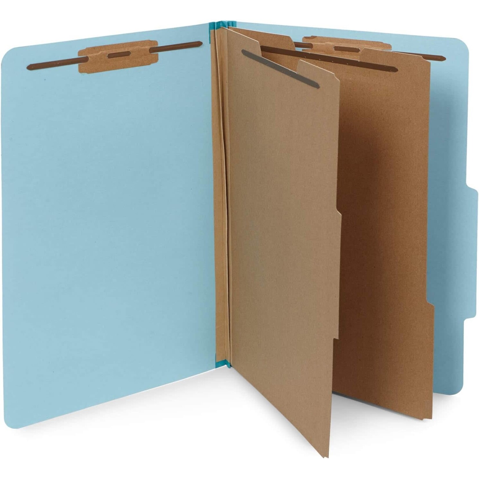 10 Blue Legal Size Classification Folders- 2 Divider-2?? Tyvek expansions- Durable 2 Prongs Designed to Organize Standard Law Client Files, Office Reports- Legal Size, 8 3/4 x 14 3/4, 10 Folders