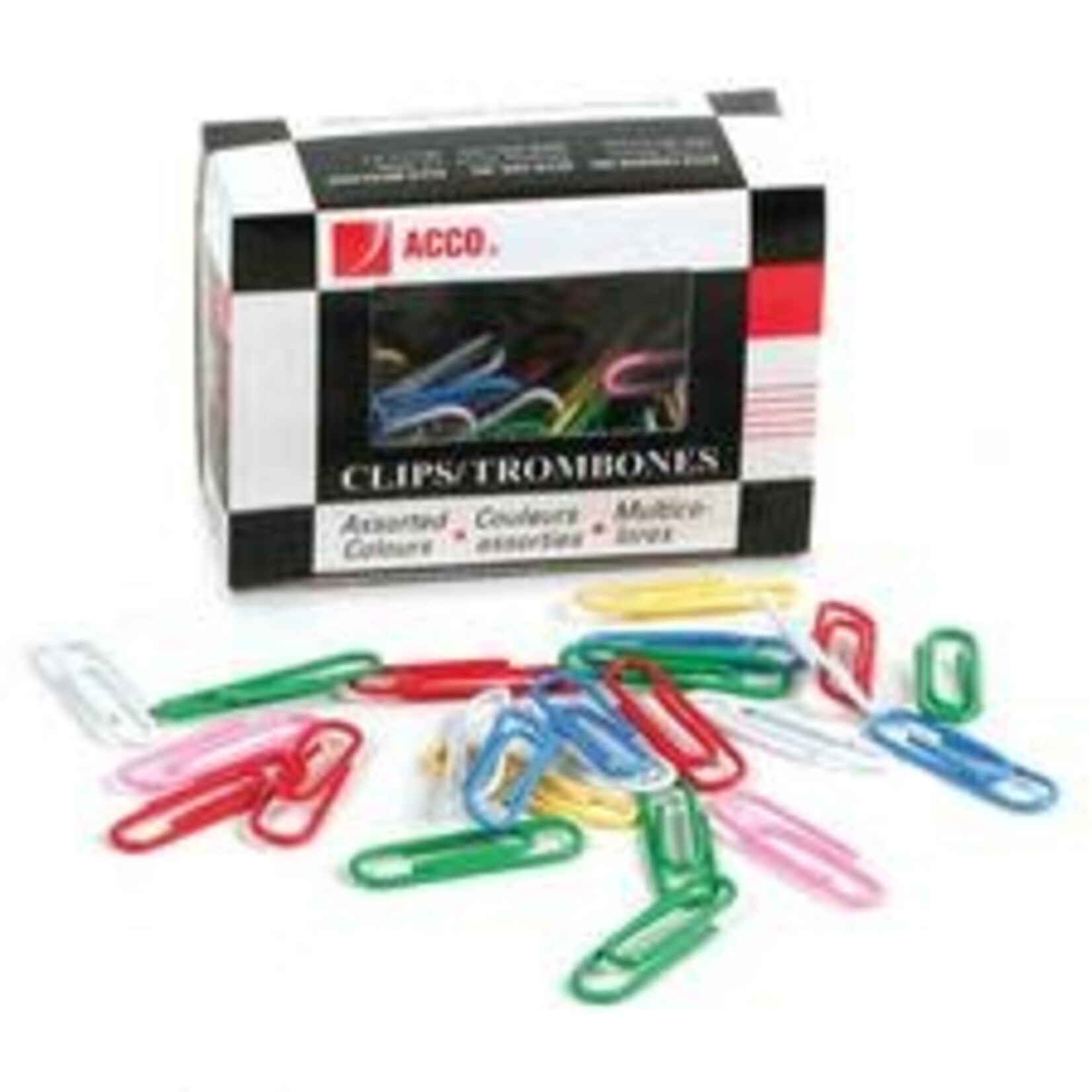 ACCO Brands ACCO Vinyl Coated Color Paper Clip - Assorted - 500/Box