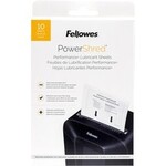 Fellowes Fellowes Powershred Performance+ Lubricant Sheets - White - 10 Pack
