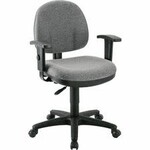 Lorell Millenia Series Pneumatic Adjustable Task Chair - Gray Seat Color - Armrest