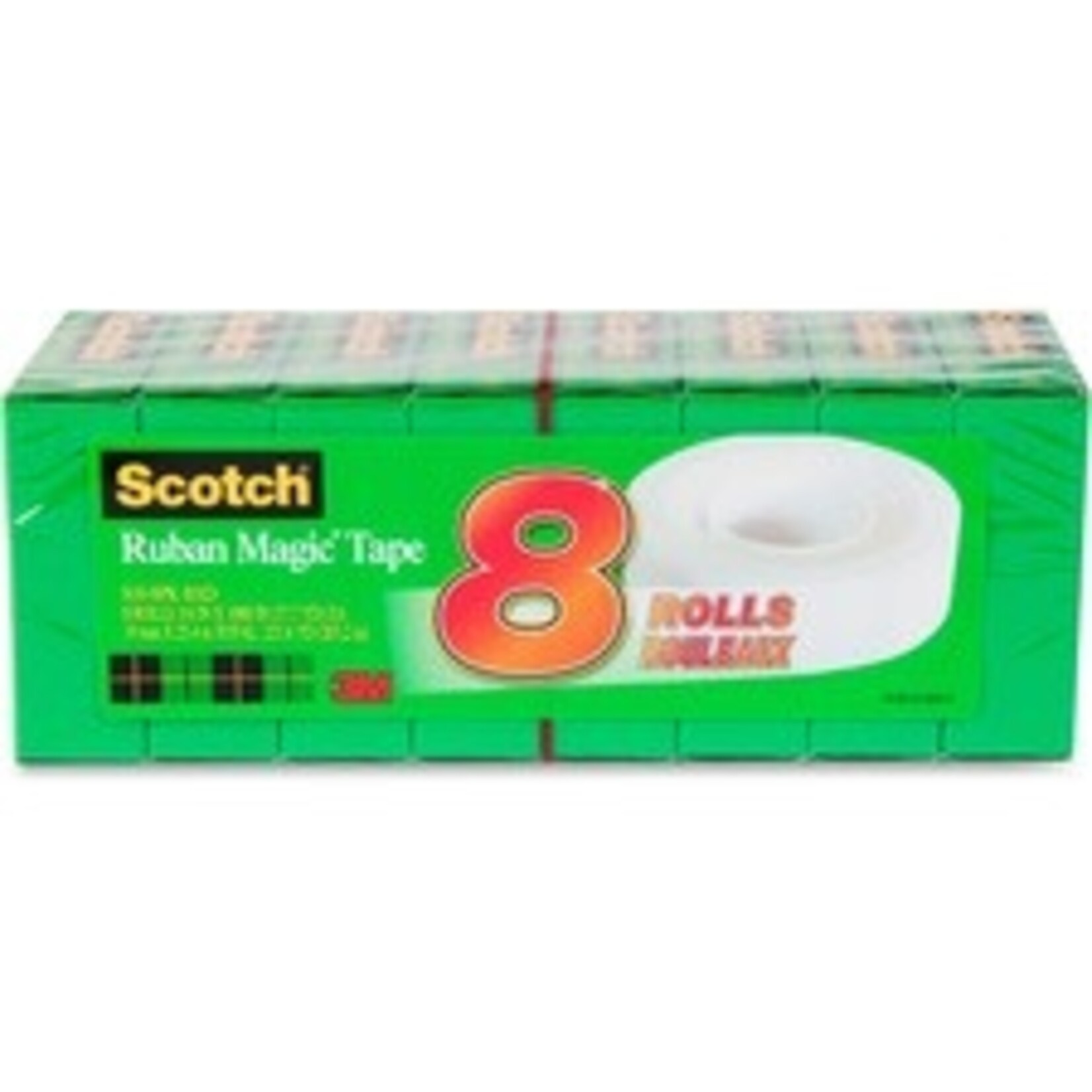 3M TAPE-TRANSPARENT MAGIC 19MMX25M BOXED 8-PACK