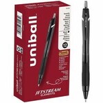 Uni-ball PEN-RETRACTABLE, UNI JETSTREAM ELEMENTS, 1.0MM BLACK 12/BOX