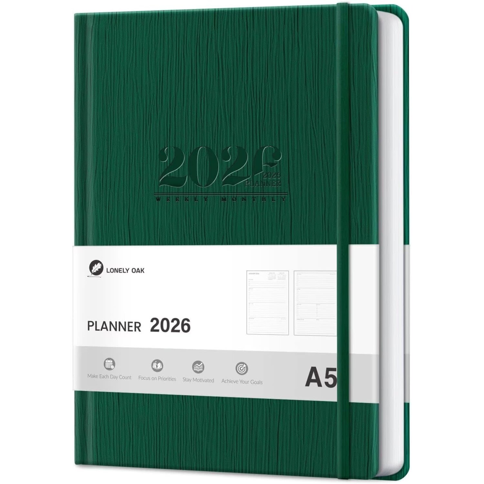 2026 Planner, A5 Agenda Daily Planners, Faux Leather Calendar 2026 Planner