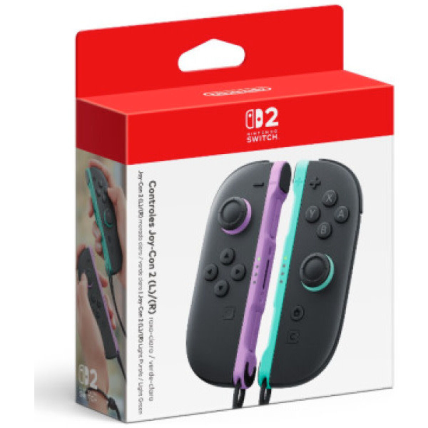 Nintendo Nintendo Switch 2 Light Purple Light Green Joy Con 2 Controller 2 Pack Bundle
