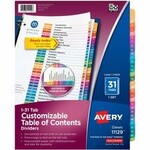 Avery INDEX DIVIDERS-READY INDEX 1-31 MULTI-COLOUR 11129