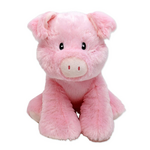 12" SITTING ANIMALS - PINK PIG