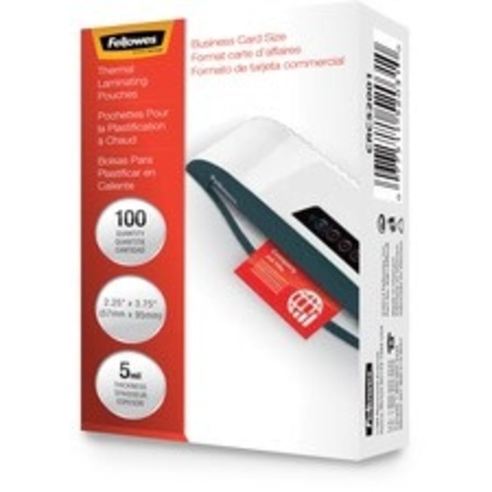 Fellowes LAMINATING POUCH-BUSINESS CARD 5MIL 100/PACK