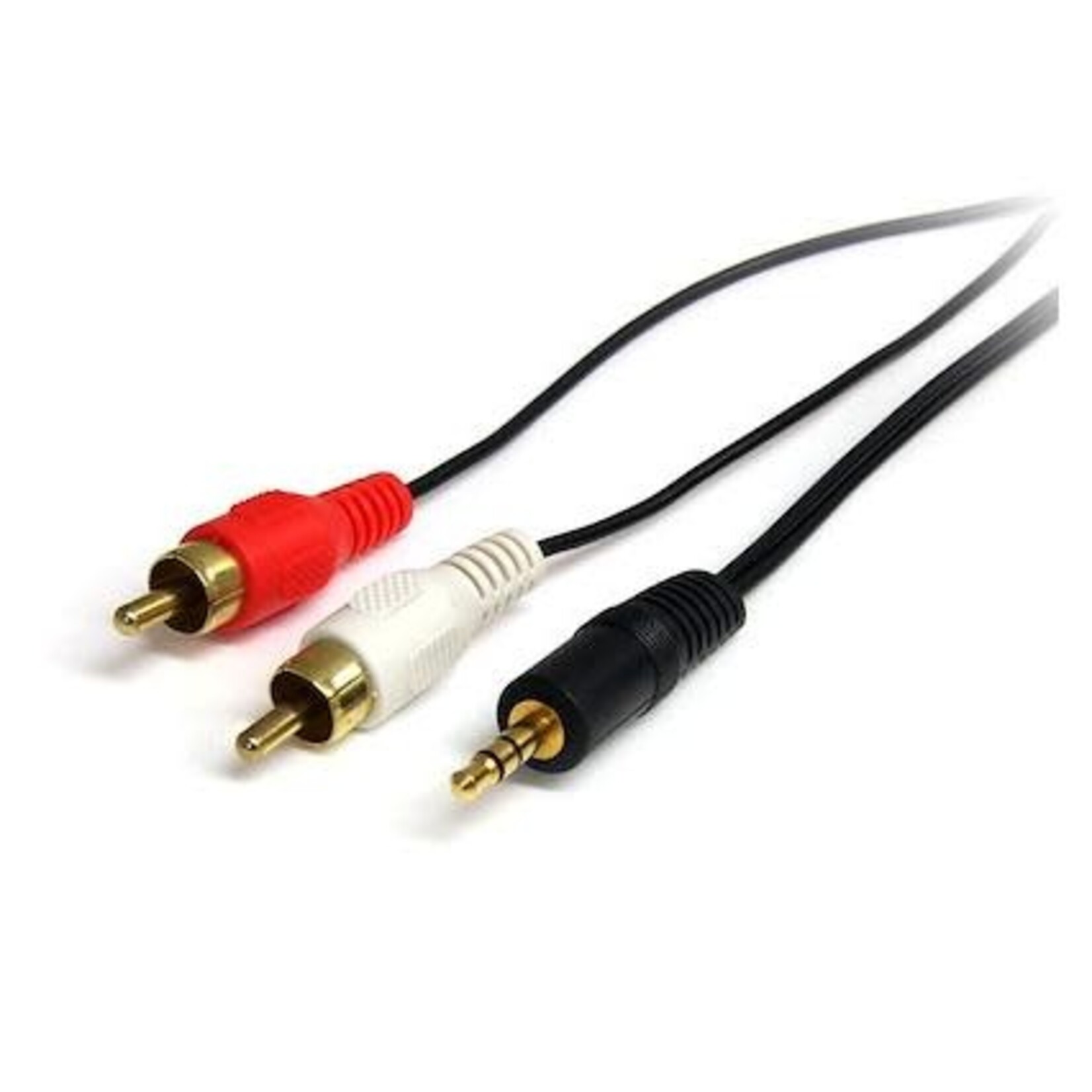 Startech Stereo Audio Cable - 3.5 mm Mini-Jack Left Connector - Male Left Gender - RCA Right Connector - Male Right Gender - 3feet Length