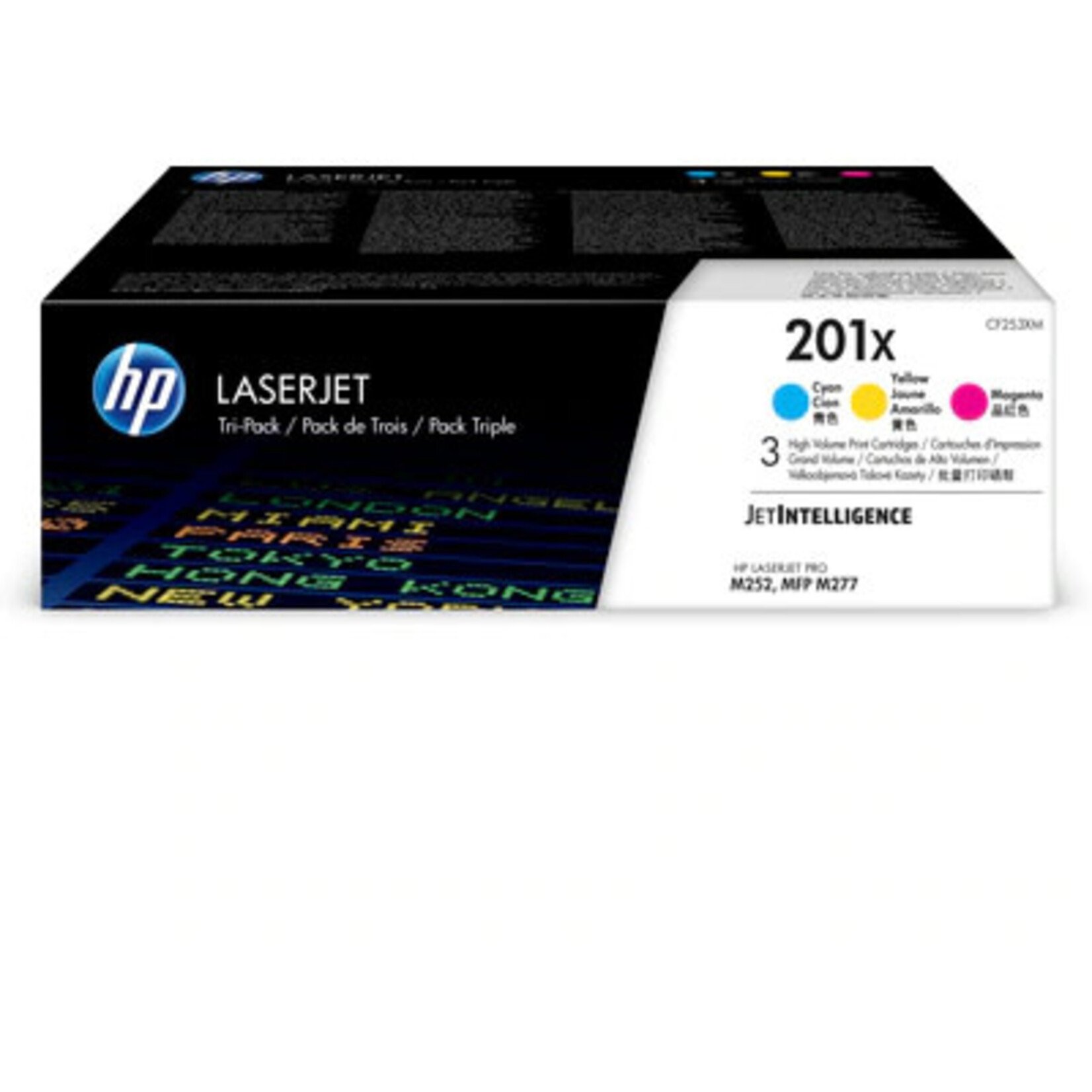 HP HP 201X (CF253XM) Cyan/Magenta/Yellow Tri-Pack Original LaserJet Toner Catridge