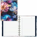 NOTEBOOK-NOTEPRO, 192 PAGE MIDNIGHT FLORAL TWIN-WIRE 9.25 X 7.25