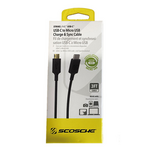 Scosche Scosche Charge & Sync USB-C to Micro USB Cable 3ft Black StrikeLINE