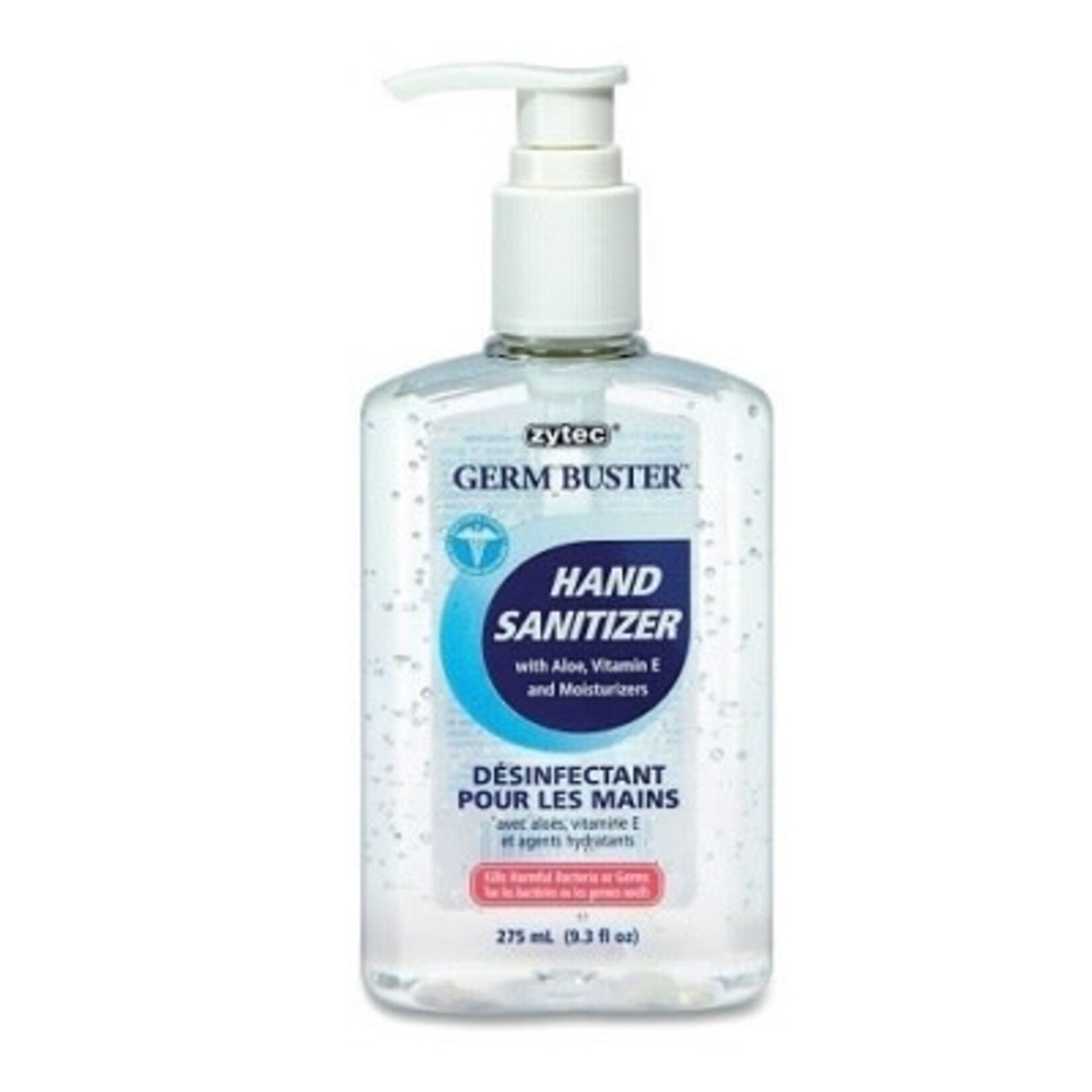 Zytec Zytec Germ Buster Hand Sanitizer Gel - 270 mL - Pump Bottle Dispenser