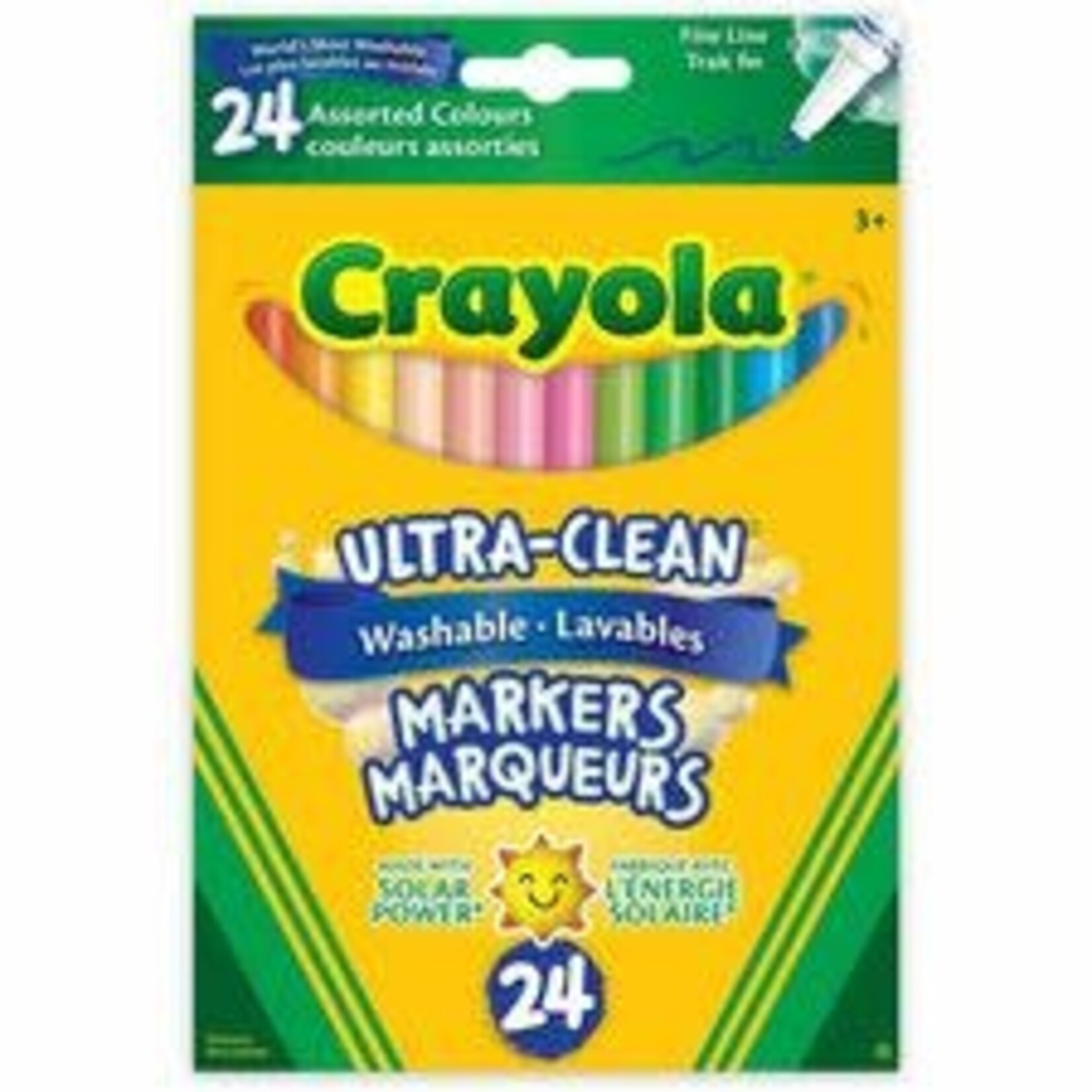 Crayola MARKER SET-CRAYOLA WASHABLE, FINE LINE, 24 COLOURS