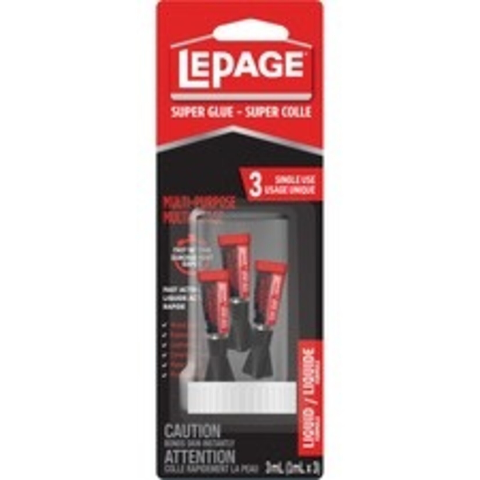 LePage GLUE - LEPAGE MINI TRIO SUPER GLUE 1ML 3PK