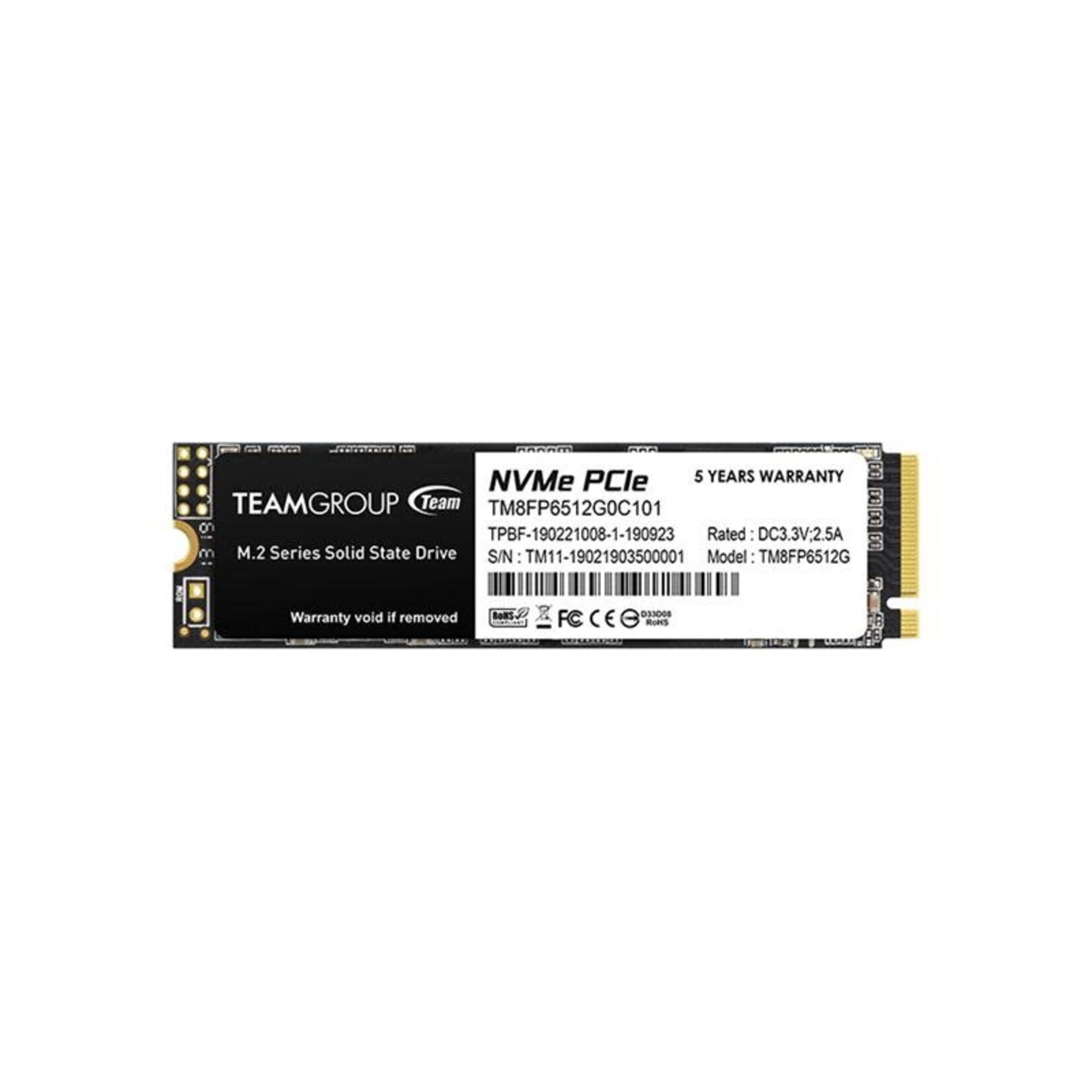 Team Group Teaam Group - 512GB MP33 M.2 PCI-e Gen3.0 x4 with NVMe 1.3 -M key READ:1700MB/s WRITE: 1400MB/s