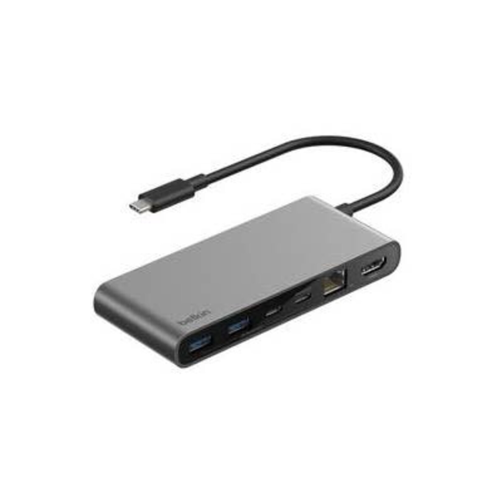 Belkin Belkin 8-Port USB-C Hub - 2xUSB-A, 2xUSB-C, 1xHDMI, 1xEthernet, 1xSD Reader, 1xMicroSD Reader - Laptop Docking Station