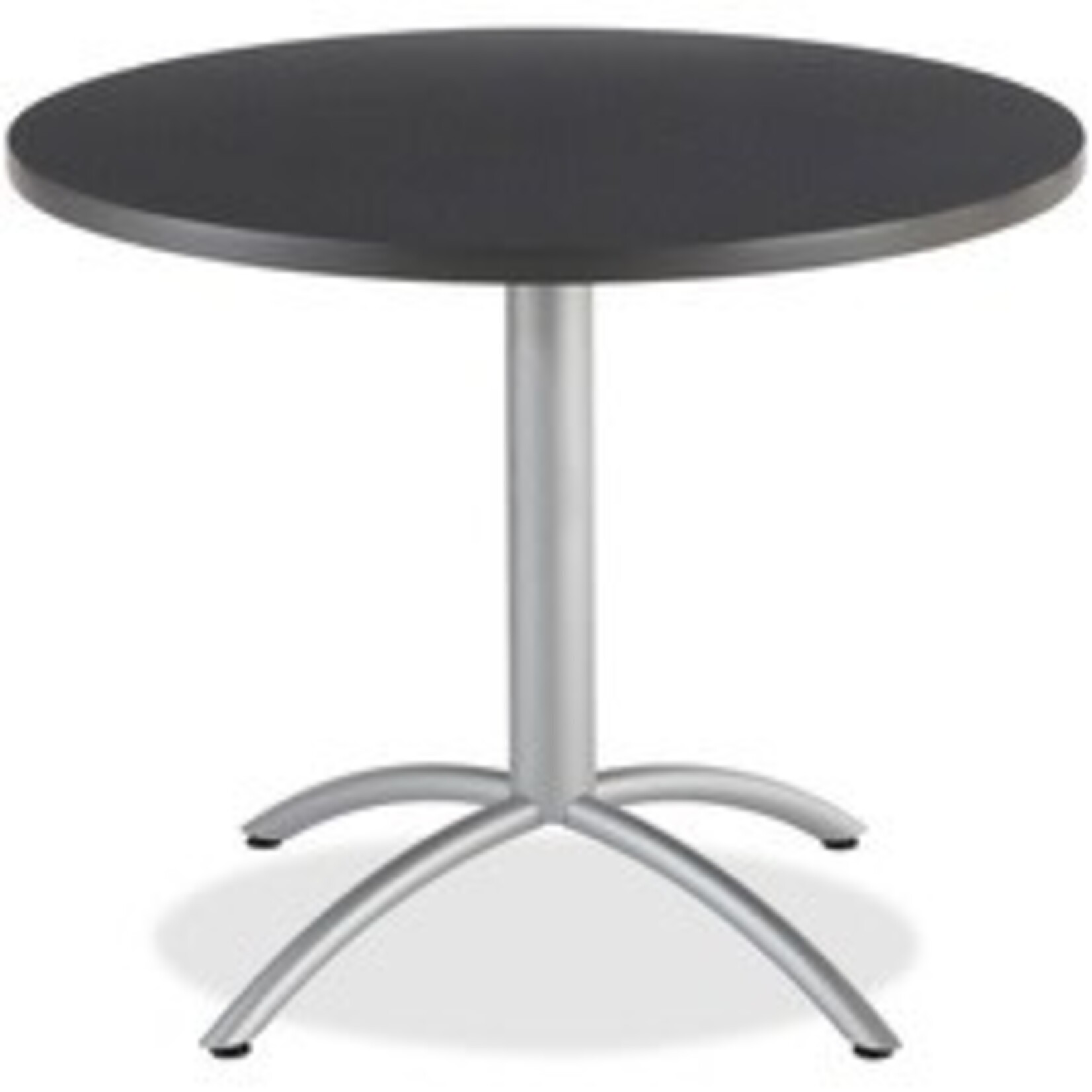 Iceberg CafeWorks 36" Round Cafe Table - Melamine/Particle Board Top - Powder Coated Base
