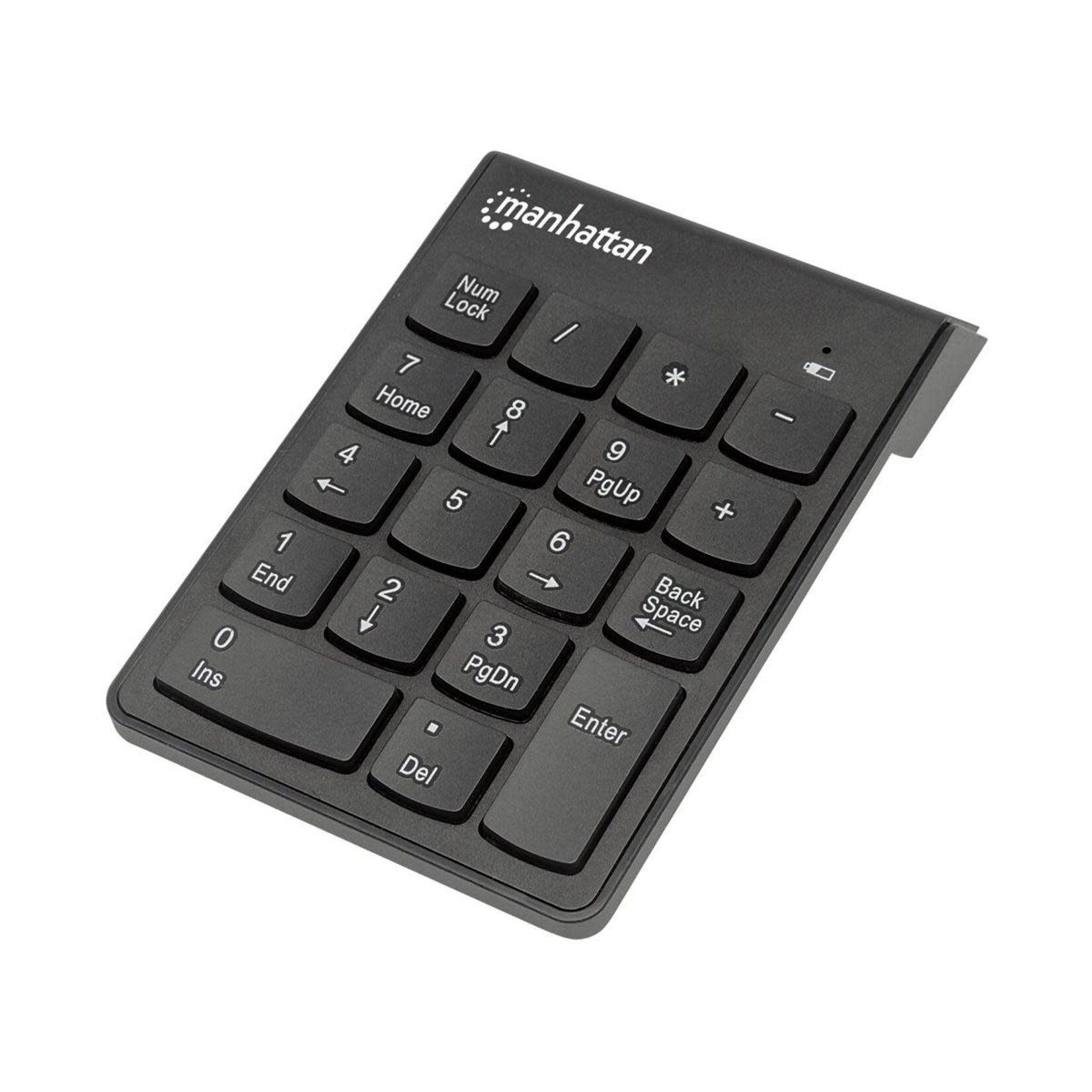 Manhattan Numeric Wireless Keypad USB, 18 Full-Size Keys, Black (MKB-N1W)