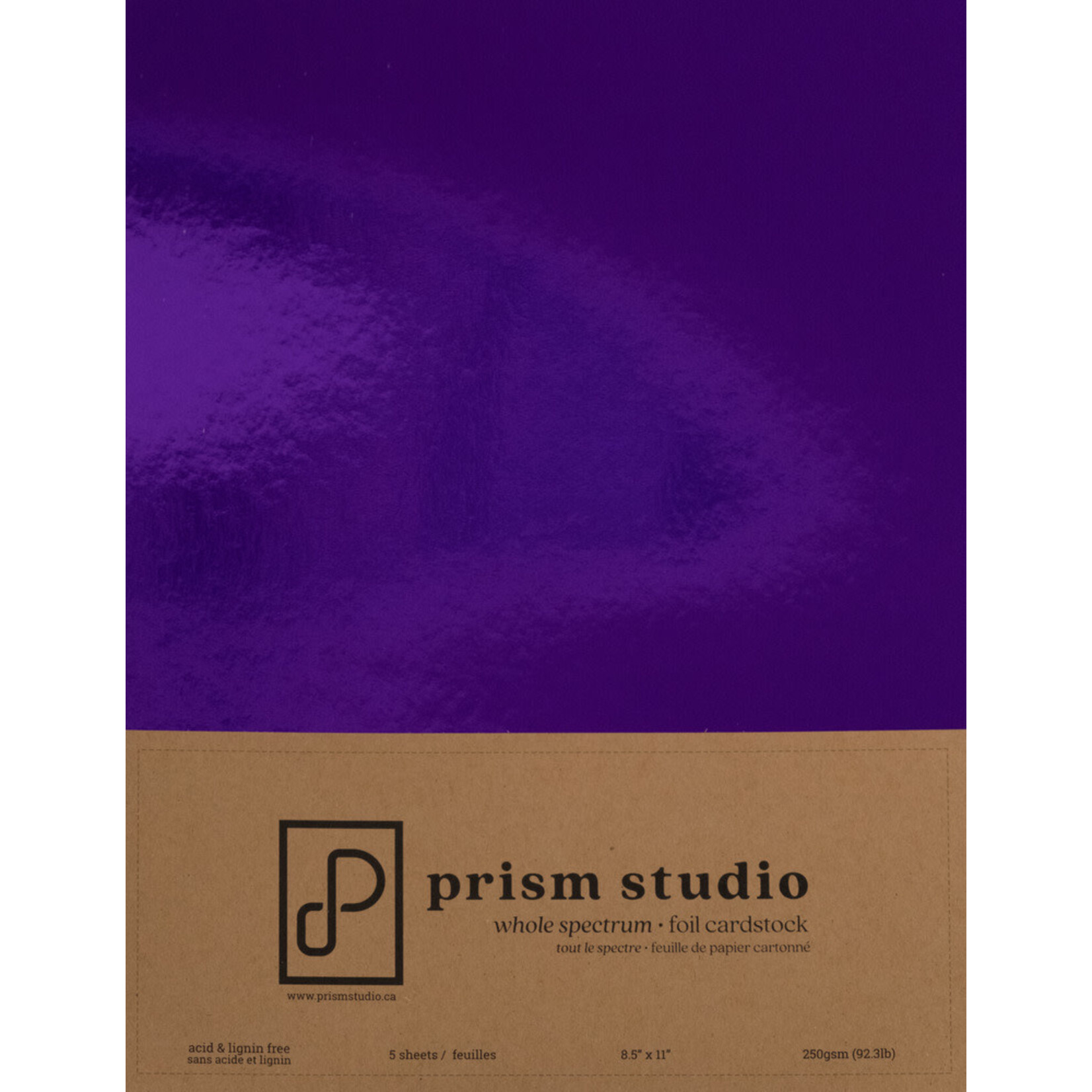 8.5X11 Whole Spectrum Foil Cardstock, Amethyst (5 Sheets)