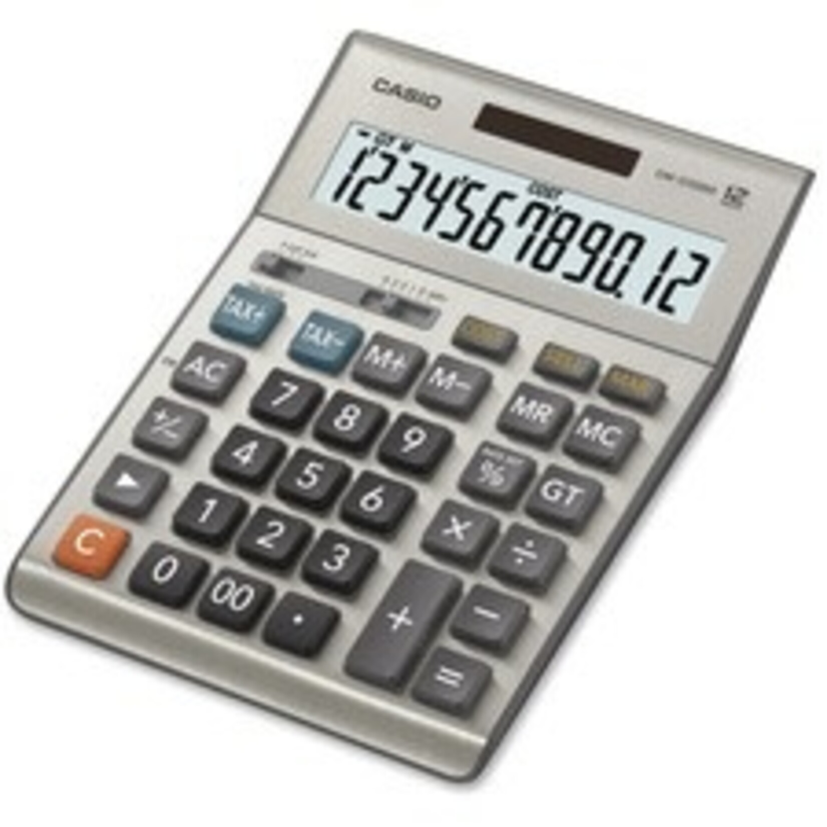 Casio CALCULATOR - DESKTOP CASIO DM-1200BM SOLAR/BATTERY - 12 DIGIT - EXTRA LARGE DISPLAY - METAL