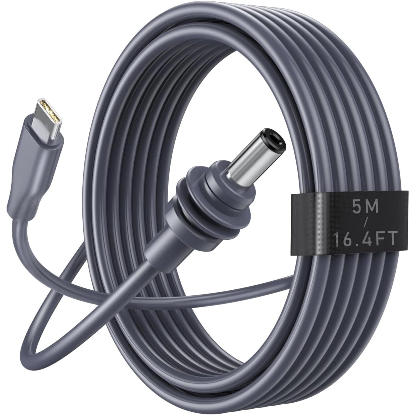Starlink Mini Cable - USB C to DC Power Cable 16AWG USB Type-C Charging Cord for Star Link Mini with 60W PD for Reliable Indoor and Outdoor Waterproof (5M/16.4FT)