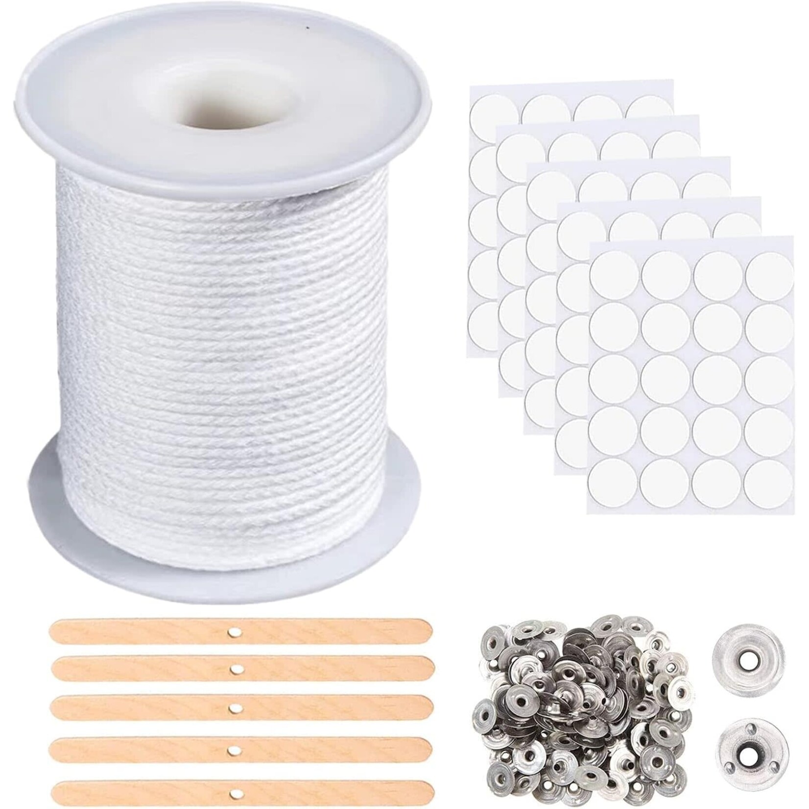 Candle Wicks, 200FT/ 61M Natural Cotton Candle Wicks for Candle Making DIY Candle